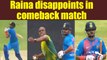 India vs South Africa 1st T20I: Suresh Raina fails in comeback match, out for 15 runs |Oneindia News