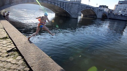 Entraînement de Cool Huy pour la traversée hivernale de la Meuse 2018