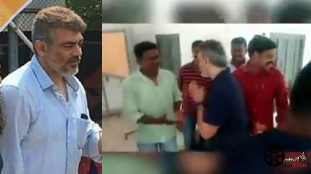 Thala ajith in viswasam look taking photos with his fans