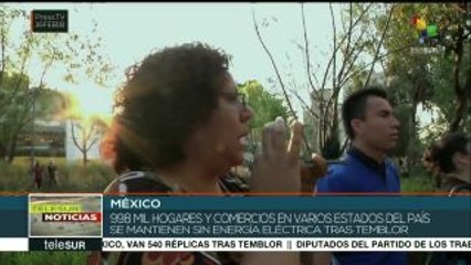 México: tras sismo, un millón de usuarios siguen sin electricidad