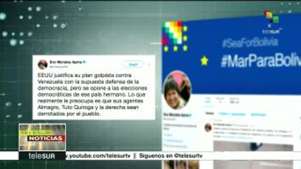 Evo Morales: EEUU justifica su plan golpista contra Venezuela