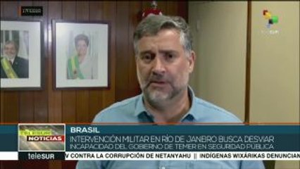 Brasil: opositores rechazan militarización de Rio de Janeiro