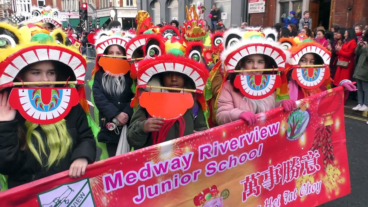 Colourful parade kicks off Year of the Dog in London