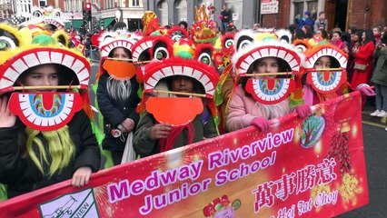 Colourful parade kicks off Year of the Dog in London