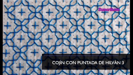 Cojin parte 1( puntada de hilvan 3 )(conjunto de cama parte 18)