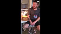 Ce gars s'est fait griller pour son anniversaire... Douloureux