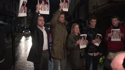 Recibimiento multitudinario en Andoain a los etarras que señalaron a Pagaza