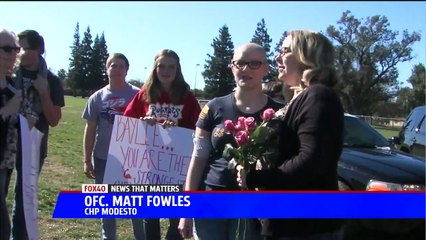 Police Officers Surprise Aspiring Cop Battling Hodgkin`s Lymphoma