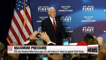 Pence declares 'maximum pressure' on North Korea