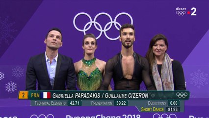 JO 2018 : Danse sur glace : Deuxième place pour le duo Papadakis/Cizeron sur le programme court
