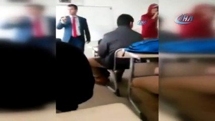 Sınıfta skandal görüntüler