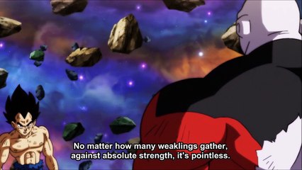 Vegeta Stands Against Jiren & Fails To Power Up