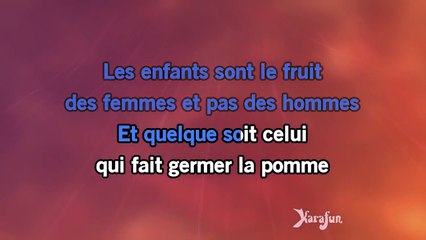 Karaoké L'enfant d'un autre - Serge Lama *
