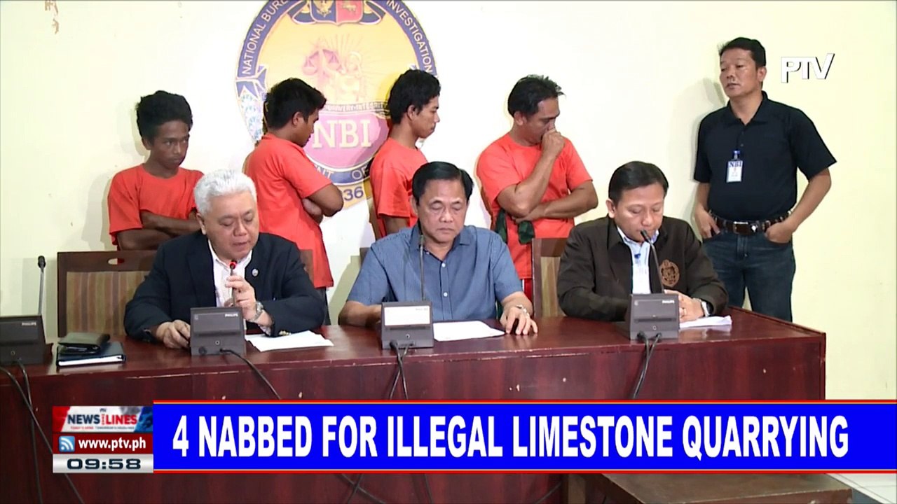 Four nabbed for illegal limestone quarrying