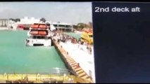 2 Tomas de la Explosion Ferry Barcos Caribe en Playa del Carmen MEXICO (Accidente o Atentado _