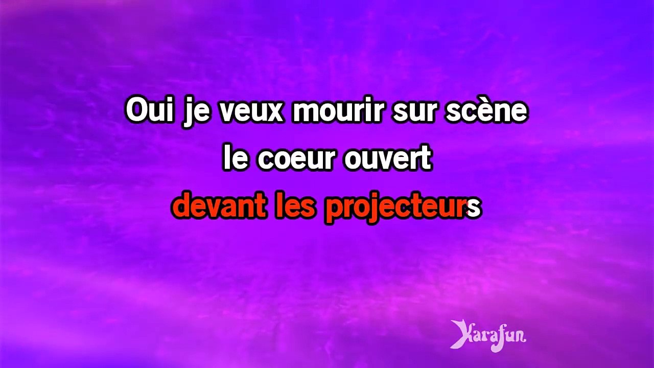 Karaoké Mourir sur scène - Dalida *