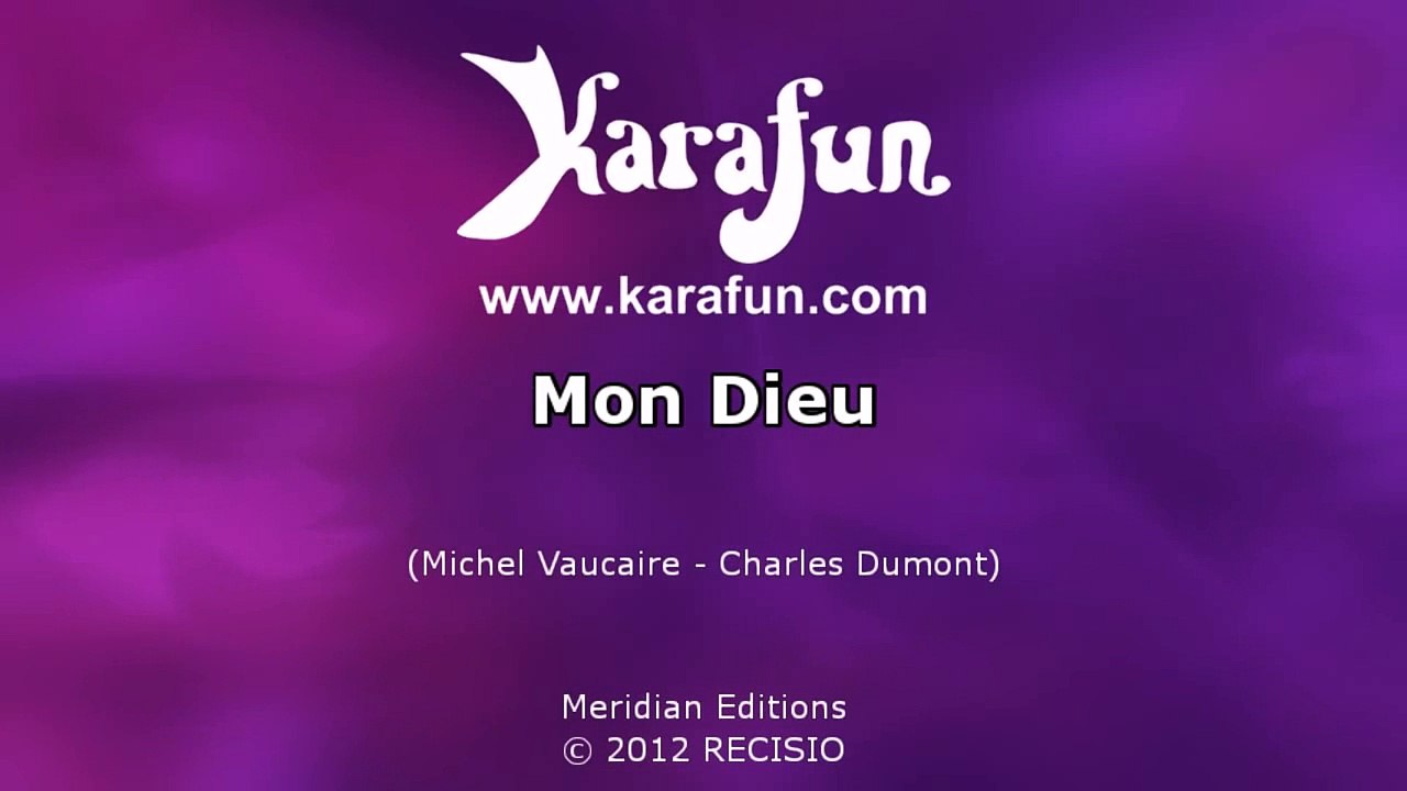 Karaoké Mon Dieu - Edith Piaf *