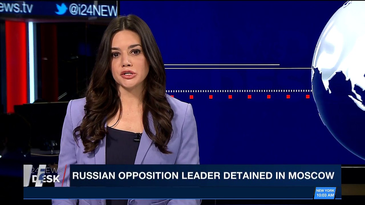 i24NEWS DESK | Russian opposition leader detained in Moscow | Thursday, February 22nd 2018