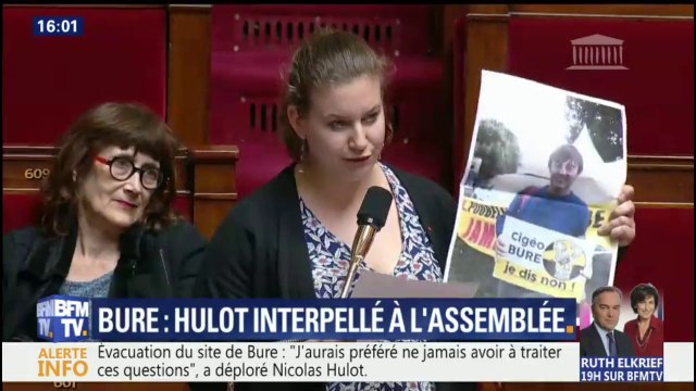 Je ne vous reconnais plus , une députée France Insoumise interpelle Hulot sur le site d'enfouissement de Bure