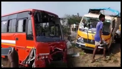 காஞ்சிபுரம் அருகே பேருந்து- வேன் மோதல்- வீடியோ