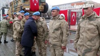 TSK, Afrin'e yeni bir güç gönderiyor, Iğdır vatandaşları onları uğurluyor