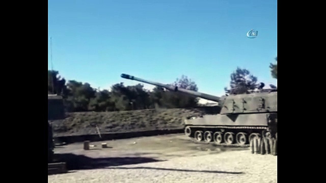 Terör örgütü PYD mevzileri obüs toplarıyla böyle imha edildi