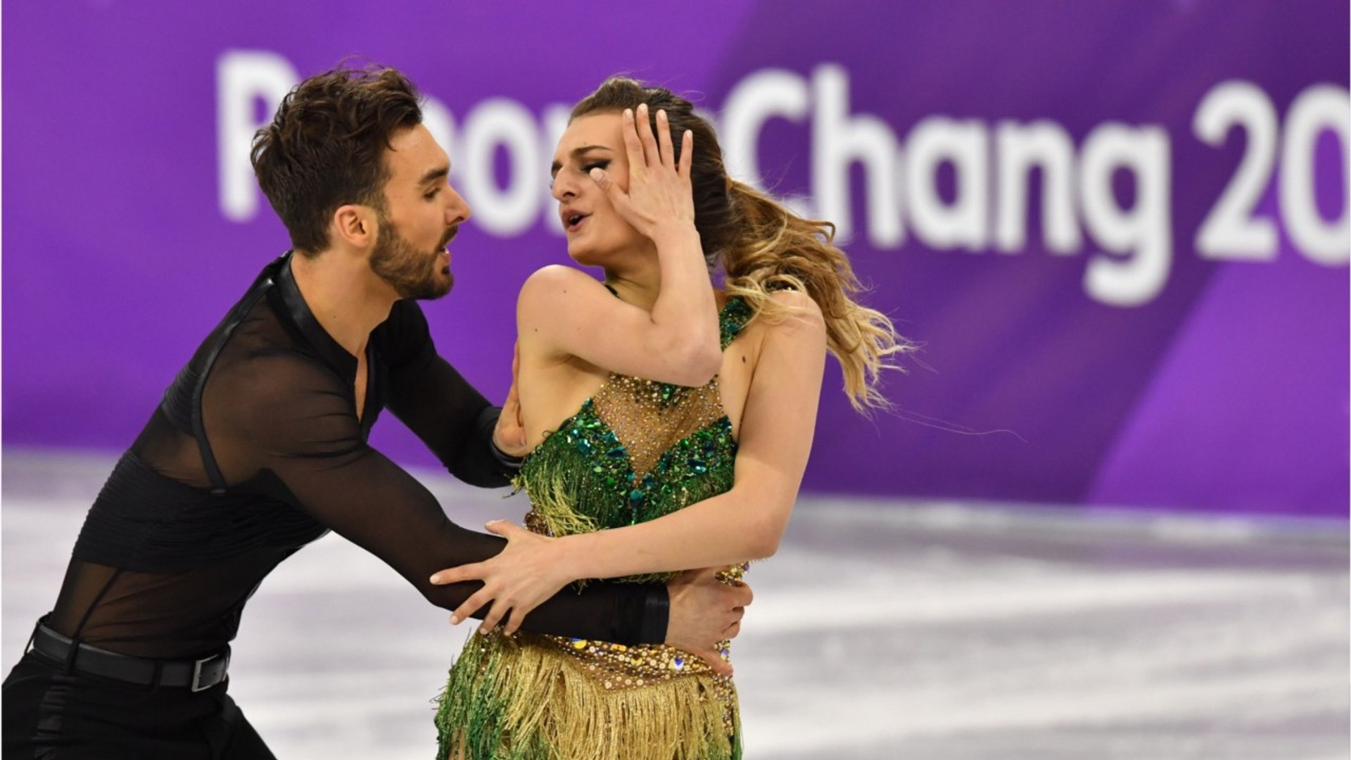 French Figure Skater Finishes Despite Wardrobe Malfunction Video