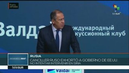 Lavrov llama a EE.UU. a no intervenir en Siria por el bien de ese país