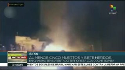 Mueren 5 personas en Siria tras atentado con coche bomba