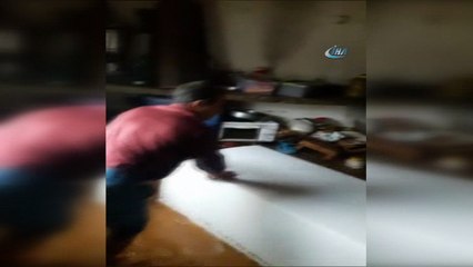 Akçakale'de ev ve iş yerlerini su bastı