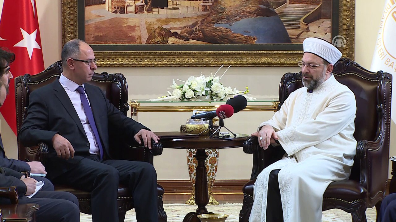 Diyanet İşleri Başkanı Erbaş, Filistin Ankara Büyükelçisi Dr. Mustafa’yı kabul etti - ANKARA