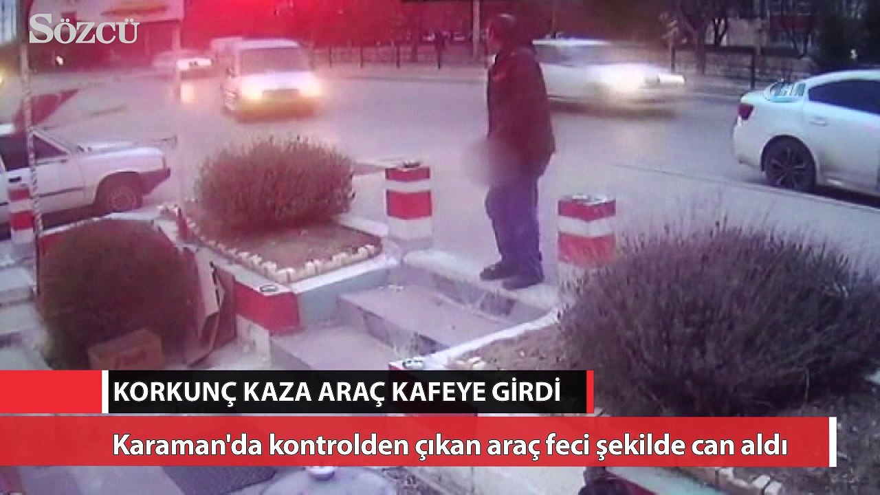 Araç kafeye girdi