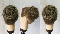 Peinado con Corona Alta Trenzada - Lace Braided Bun - Updo Hairstyles