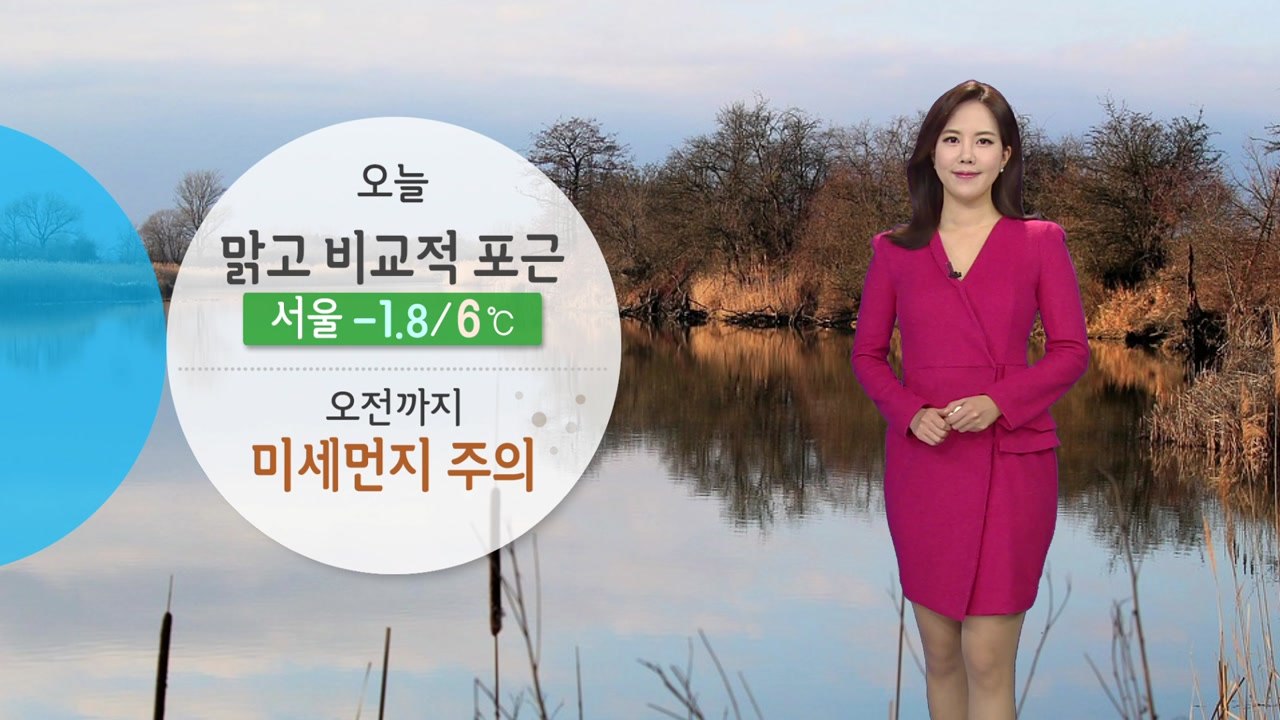 [날씨] 오늘도 맑고 포근...오전까지 미세먼지 주의 / YTN