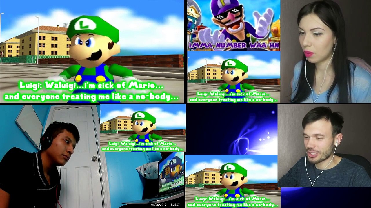 REACTION MASH UP TO SMG4 (WALUIGI IS NUMBER 1)