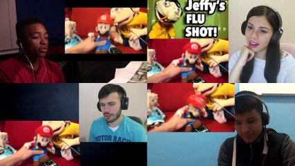 REACTION MASH UP 4 PEOPLE (SML) JEFFY GETS THE FLU