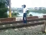 [MP4 360p] Train Stunt Gone wrong..Must watch.!! Viral Unique Video