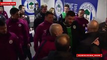 Pep Guardiola attacking Wigan manager Paul Cook at half-time. 19.02.2018