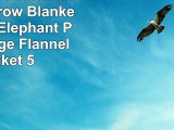 Super Soft Oversized Fleece Throw Blanket Cartoon Elephant Pattern Large Flannel Blanket