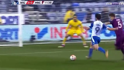 ملخص مباراة مانشستر سيتي وويجان 0-1 السيتي يسقط  جنون رؤوف خليف 