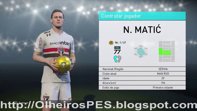 PES 2018 - Combinação de Olheiros para contratar N. Matíc do Man Red (Manchester United)