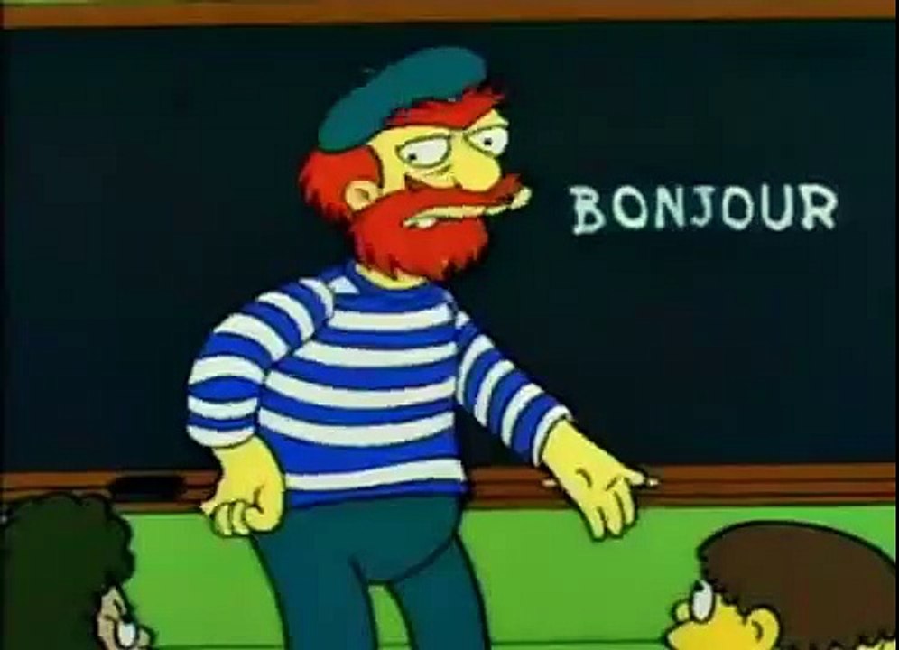 Groundskeeper Willie Bonjour you Cheese eating Surrender Monkeys