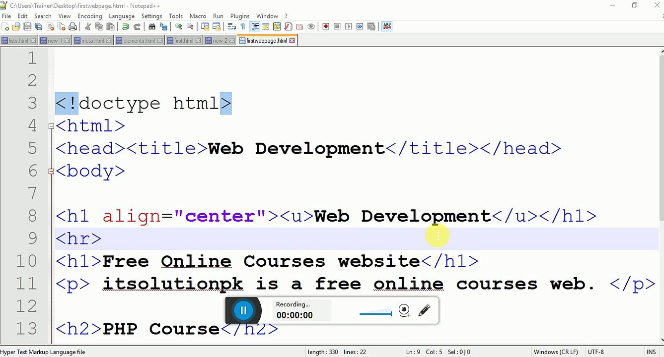 HTML Tutorial#3- Line Break ,Space & Comments(Language- English)