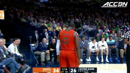 Miami vs. Notre Dame Basketball Highlights (2017-18)