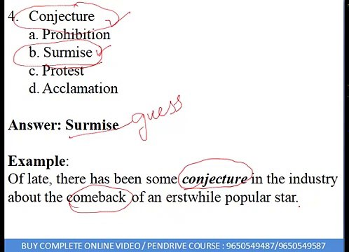 Vocabulary for IBPS PO English Preparation, SSC CGL Exam & SBI Clerk