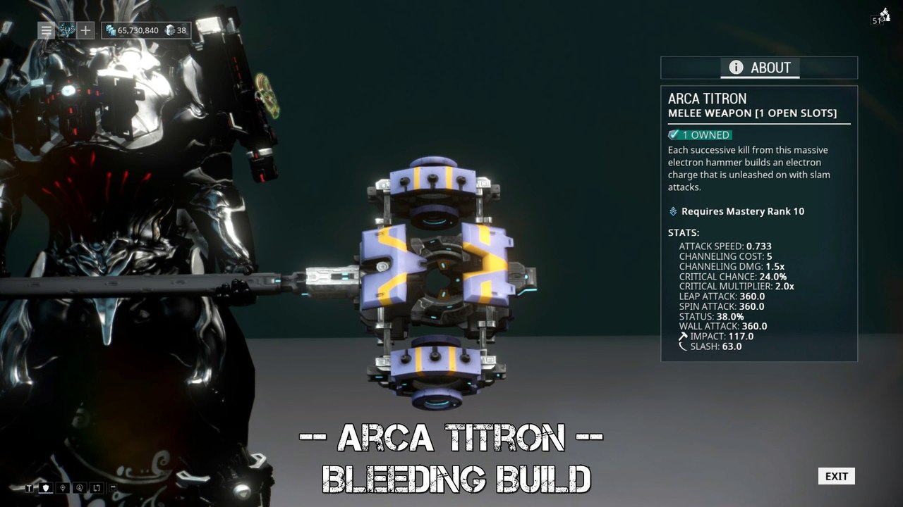 Warframe Arca Titron - Bleeding Build