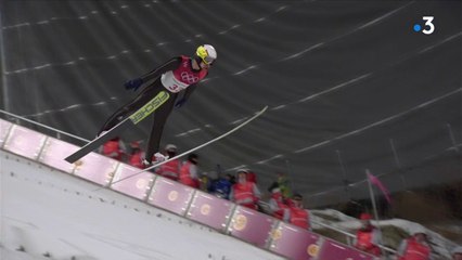 JO 2018 : Combiné nordique - Grand tremplin. Un bon saut pour Maxime Laheurte