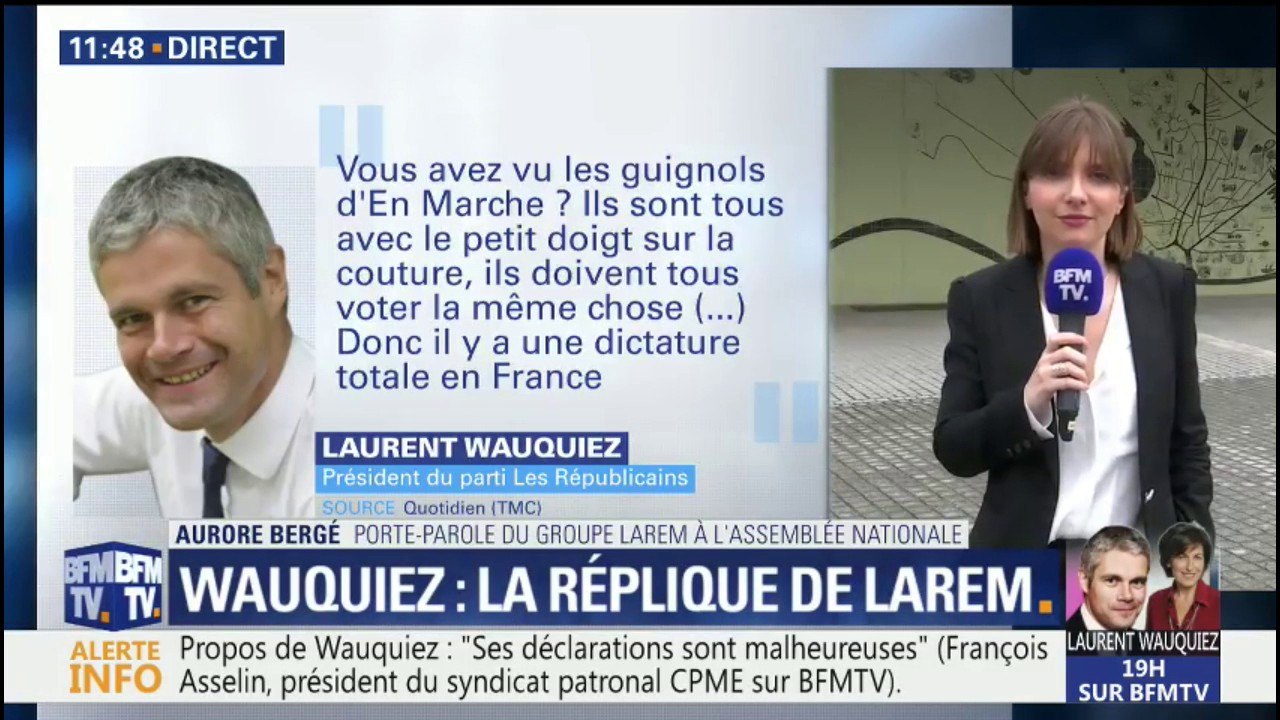 Aurore Bergé (LREM) : "La brutalité de Laurent Wauquiez est connue de tous ceux qui font de la politique au sein de LR"