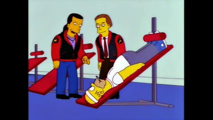 HOMER BECOMES A MOUNTAIN CLIMBER