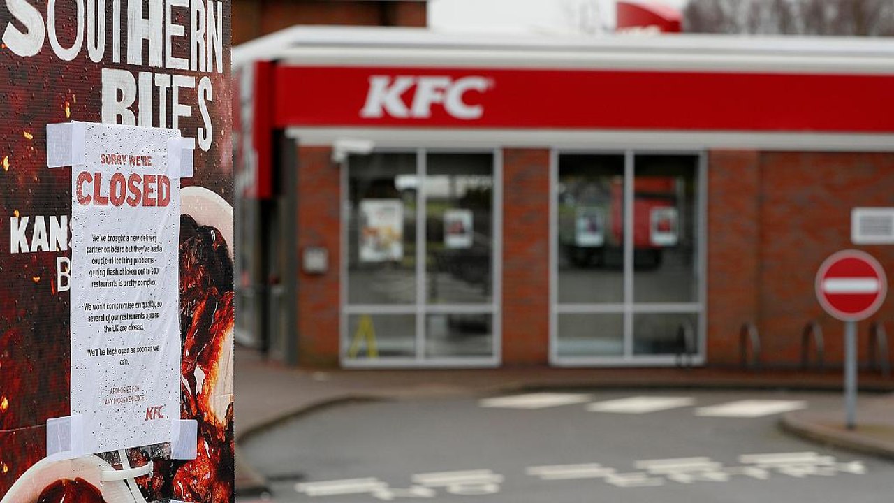 Kentucky Fried Chicken gehen die Hühnchen aus